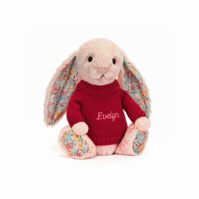 Jellycat Blossom Blush Conejo with Red Jumper | BLGT-83650